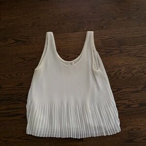 Wilfred White Pleated Tank Top - Size Medium